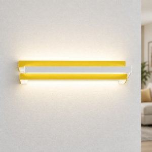 Applique led 18w cct 3000k 4000k moderna da parete giallo girasole