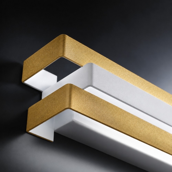 Applique moderna oro opaco da parete led 18w cct 3000k 4000k