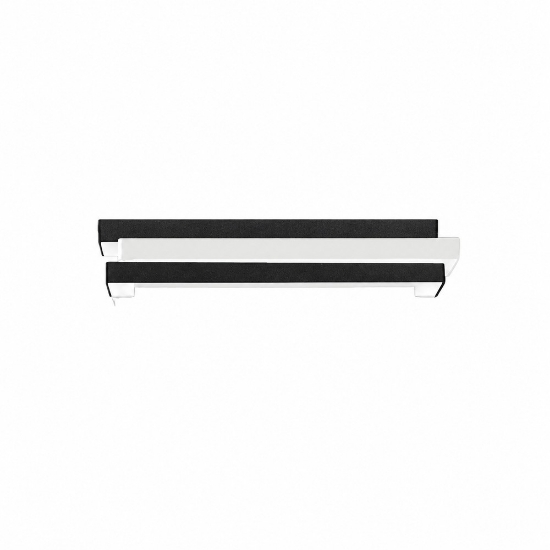 Applique moderna per ufficio nera da parete led 18w cct 3000k 4000k