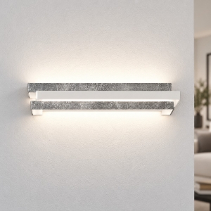 Applique da parete moderna foglia argento led 18w cct 3000k 4000k