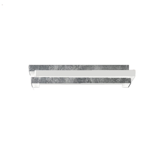 Applique da parete moderna foglia argento led 18w cct 3000k 4000k