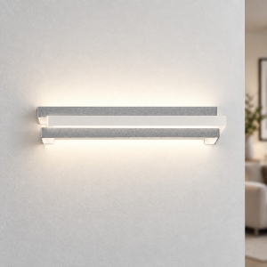 Applique da parete led 18w cct 3000k 4000k moderna grigio perla per ingresso