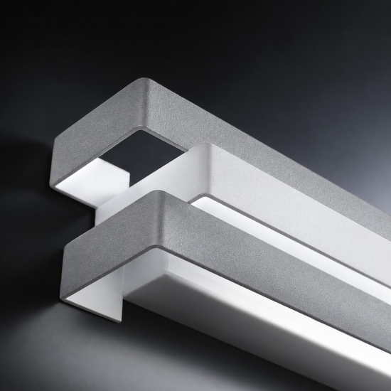 Applique da parete led 18w cct 3000k 4000k moderna grigio perla per ingresso