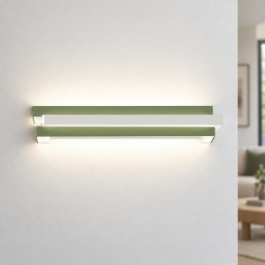 Applique da parete verde salvia per soggiorno led 18w cct 3000k 4000k