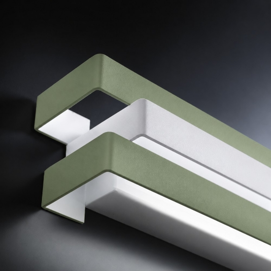 Applique da parete verde salvia per soggiorno led 18w cct 3000k 4000k