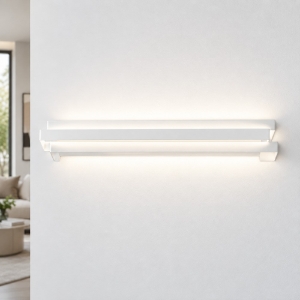 Applique moderna bianca led 24w cct 3000k 4000k