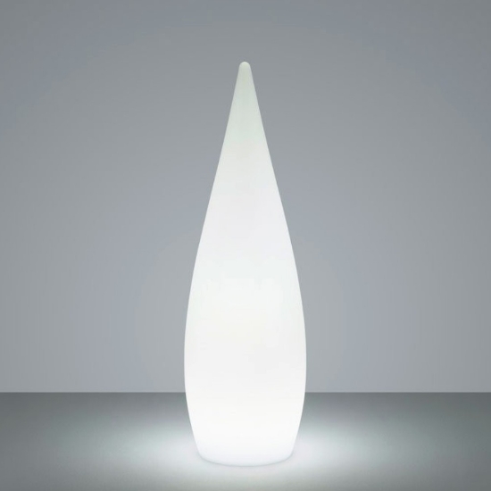 Lampada da terra da esterno led 3000k ip44 bianca ricaricabile con telecomando
