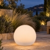 Lampada da terra per giardino led 3000k ip67 con telecomando bianca