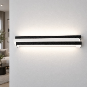 Applique moderna nera da parete led 24w cct 3000k 4000k