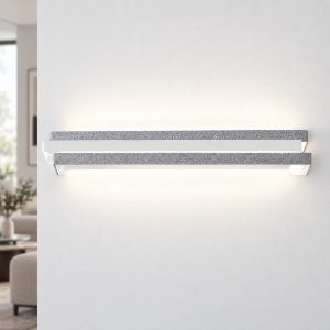 Applique da parete led 24w cct 3000k 4000k moderna grigio perla