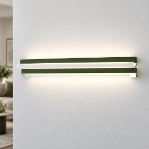 Applique led 24w cct 3000k 4000k da parete moderna verde oliva