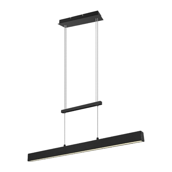 Lampadario moderno per tavolo da pranzo led 3000k nero opaco