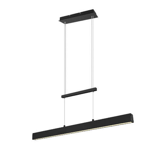 Lampadario moderno per tavolo da pranzo led 3000k nero opaco