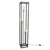 Lampada da terra piantana nero opaco 3 luci minimalista