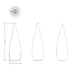 Lampada da terra per esterno led 4,5w 3000k ip44 ricaricabile con telecomando bianca