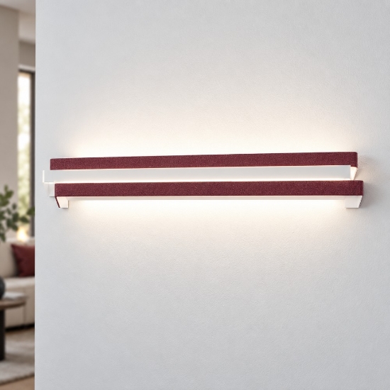 Applique led 24w cct 3000k 4000k da parete moderna bordeaux