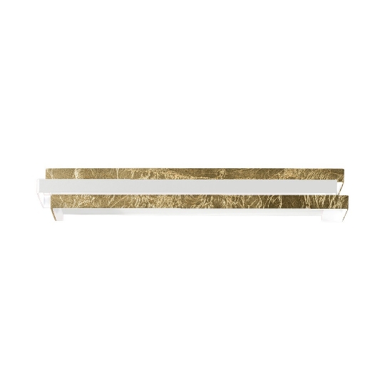 Applique led 24w cct 3000k 4000k moderna da parete foglia oro
