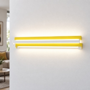 Applique led 24w cct 3000k 4000k moderna da parete giallo girasole
