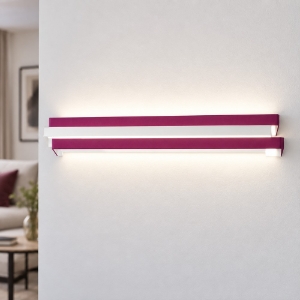 Applique led 24w cct 3000k 4000k moderna da parete magenta