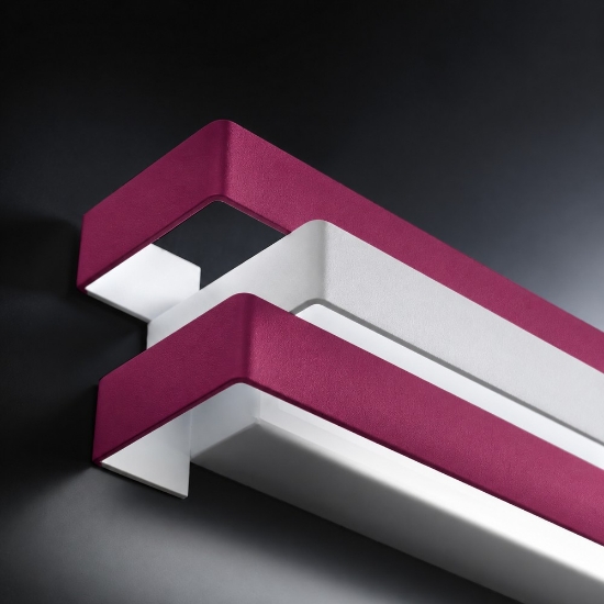 Applique led 24w cct 3000k 4000k moderna da parete magenta