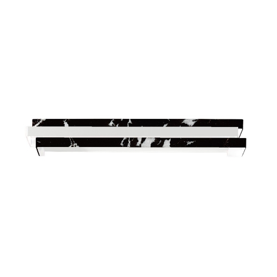 Applique moderna marmo nero da parete led 24w cct 3000k 4000k 60cm
