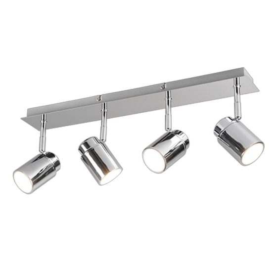 Plafoniera con faretti orientabili per bagno cromo ip44