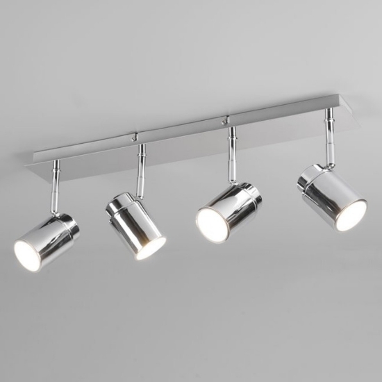 Plafoniera con faretti orientabili per bagno cromo ip44