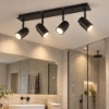 Plafoniera da bagno spot orientabili nero opaco