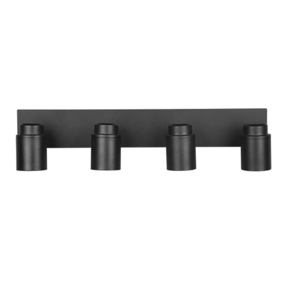 Plafoniera da bagno spot orientabili nero opaco