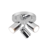 Plafoniera per bagno cromo 3 luci orientabili ip44