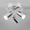 Plafoniera per bagno cromo 3 luci orientabili ip44