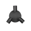 Plafoniera spot orientabili per bagno ip44 gu10 nero opaco