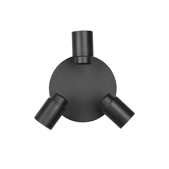 Plafoniera spot orientabili per bagno ip44 gu10 nero opaco