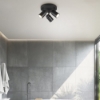 Plafoniera spot orientabili per bagno ip44 gu10 nero opaco