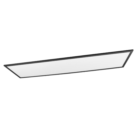 Plafoniera pannello per ufficio led 34w 3000k rettangolare nero opaco
