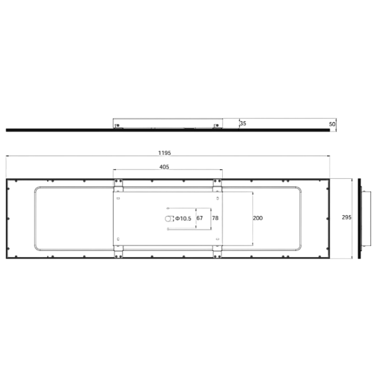 Plafoniera pannello per ufficio led 34w 3000k rettangolare nero opaco