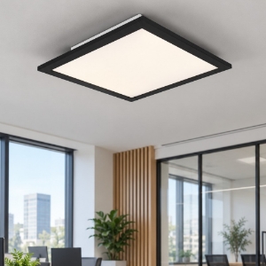 Pannello plafoniera quadrata per ufficio nera led 13,5w 3000k
