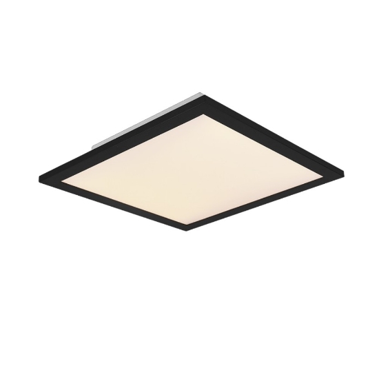 Plafoniera pannello da incasso quadrata nero opaco led 18w 3000k