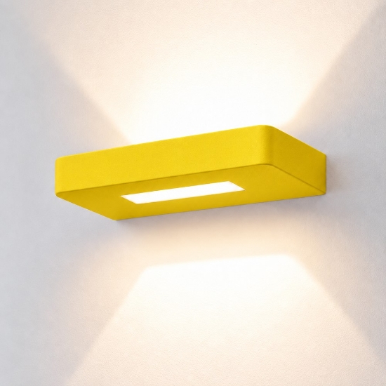 Applique led 20w cct 3000k 4000k moderna da parete giallo girasole