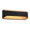 Applique moderna nero opaco legno led 13,5w 3000k dimmerabile