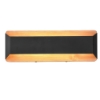 Applique moderna nero opaco legno led 13,5w 3000k dimmerabile