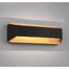 Applique moderna nero opaco legno led 13,5w 3000k dimmerabile