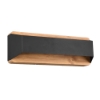 Applique moderna nero opaco legno led 13,5w 3000k dimmerabile