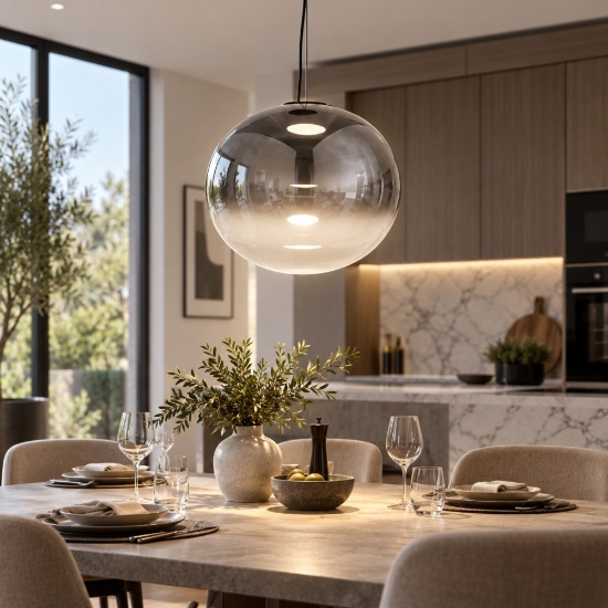 Fabas luce ovalia lampadario led 14w cct 2700k 3000k 4000k dimmerabile per cucina vetro grigio chiaro sfumato