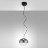 Fabas luce ovalia lampada a sospensione led 9w cct 2700k 3000k 4000k dimmerabile vetro grigio chiaro sfumato