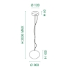 Fabas ovalia lampada a sospensione vetro ametista led 9w cct 2700k 3000k 4000k dimmerabile