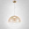 Fabas ovalia lampadario per cucina led 23w cct 2700k 4000k vetro ovale cognac dimmerabile