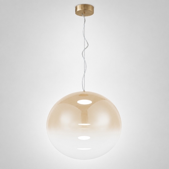 Fabas ovalia lampadario per cucina led 23w cct 2700k 4000k vetro ovale cognac dimmerabile