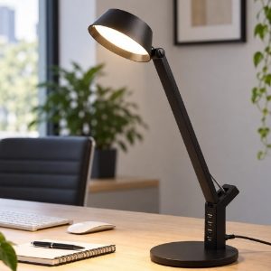 Lampada da scrivania led 5w cct 3000k 6300k nera opaca dimmerabile