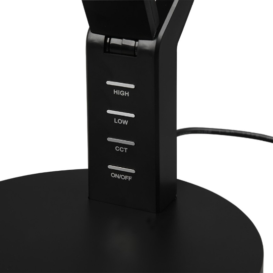 Lampada da scrivania led 5w cct 3000k 6300k nera opaca dimmerabile